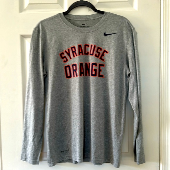 🍊NWOT 🍊Nike “Cuse” Syracuse Orange LS Dri Fit T Athletic Cut Med - Picture 1 of 11
